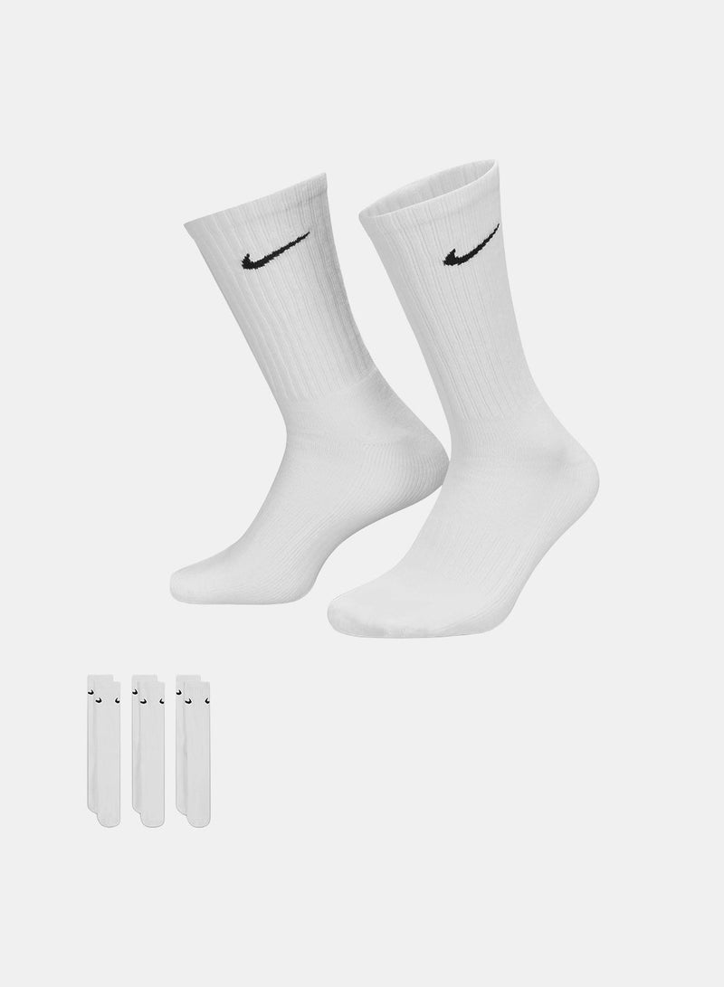 Nike Unisex Nike Value Cotton Cushioned Crew Socks – 3-Pack - Image 1